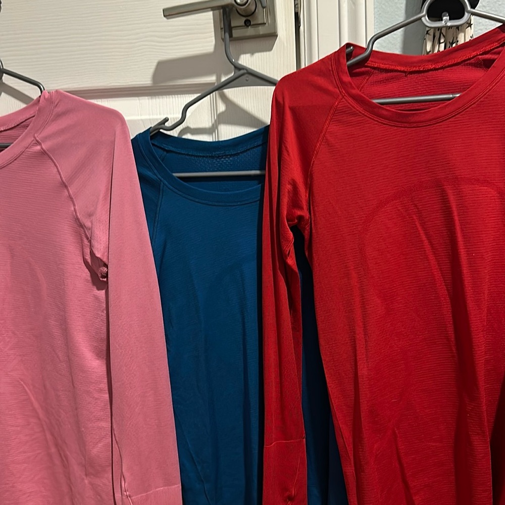 LULULEMON SWIFTLY TECH LONGSLEEVE BUNDLE DIFF SIZES 6,8,10